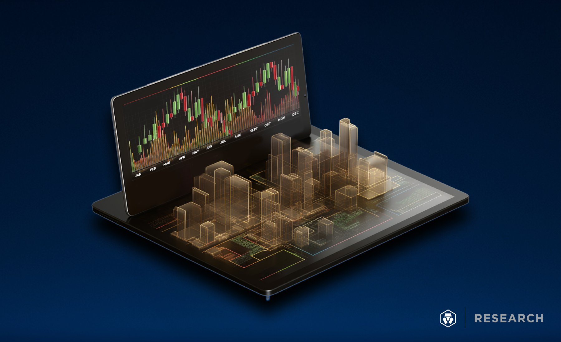 Crypto research market dashboard graphic